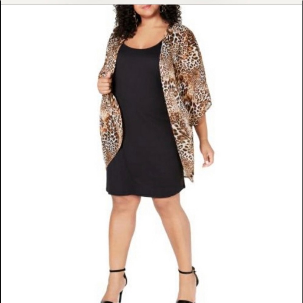 Love Squared Plus Size Mini dress & Cardigan.